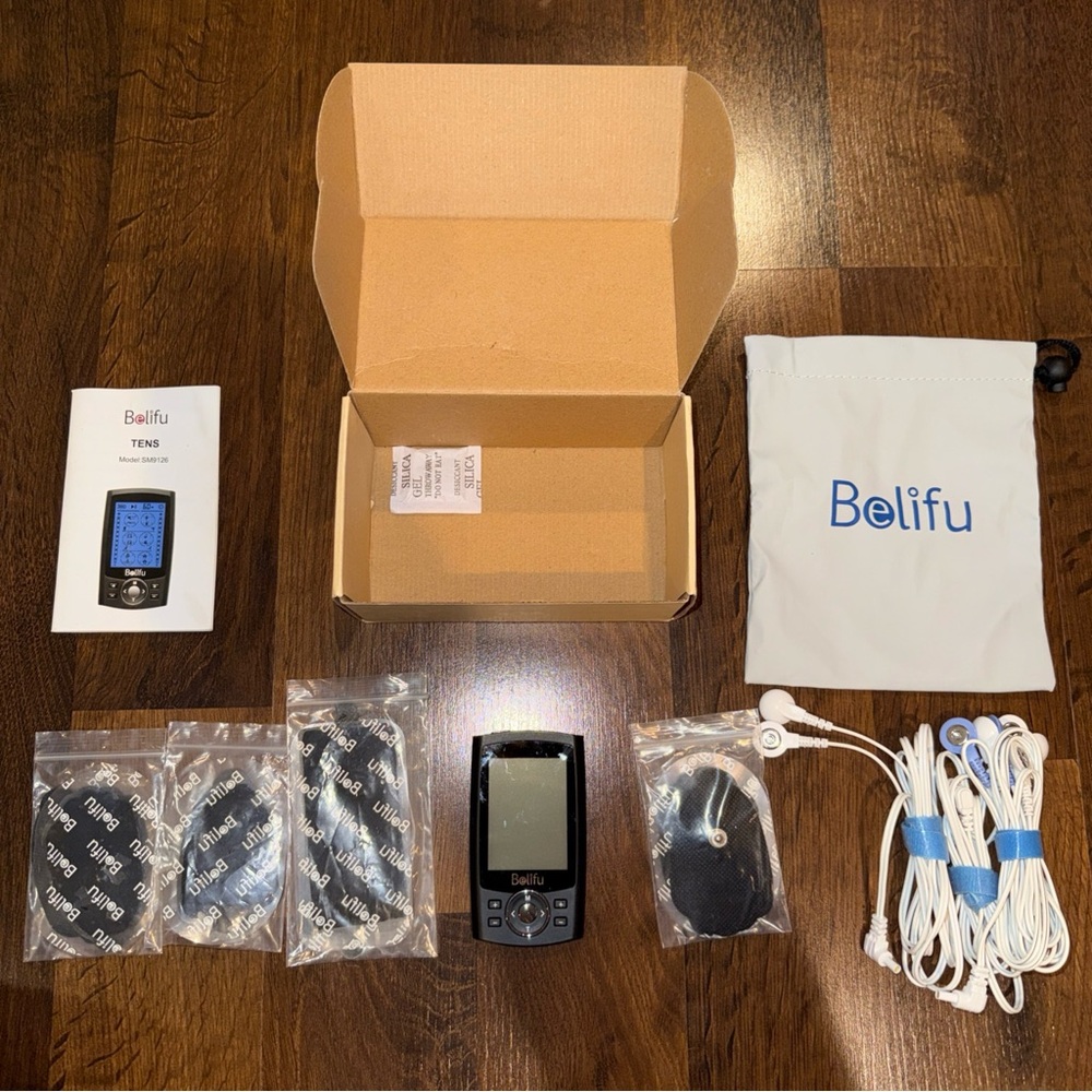 Belifu TENS Unit with Electrodes and Accessories model SM9126